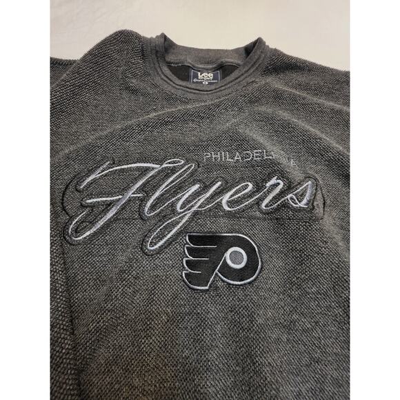Philadelphia Flyers LEE Sport Men's Size Large V-neck Pullover Grey Vintage... - Picture 4 of 6